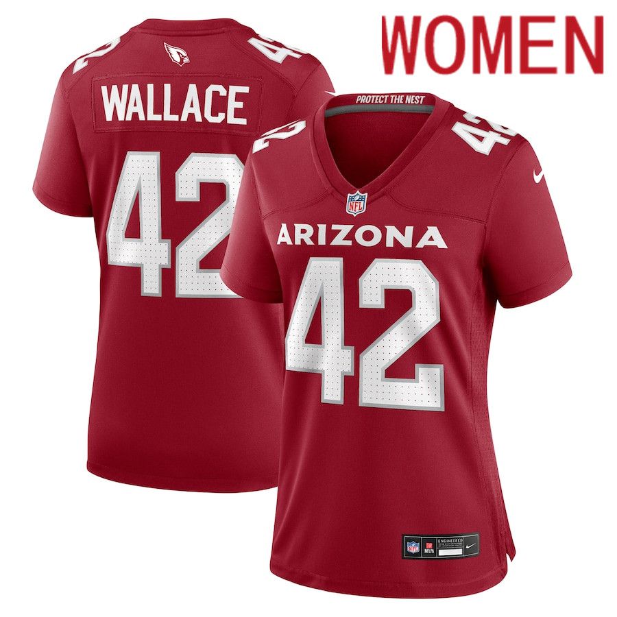 Women Arizona Cardinals 42 KVon Wallace Nike Cardinal Team Game NFL Jersey